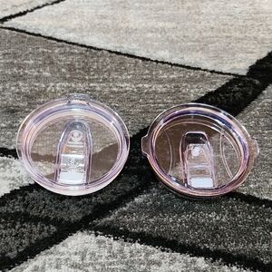2- REPLACEMENT CLEAR SLIDING OPEN INSULATED TUMBLER LIDS